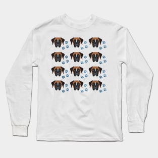 Boxer dog pattern Long Sleeve T-Shirt